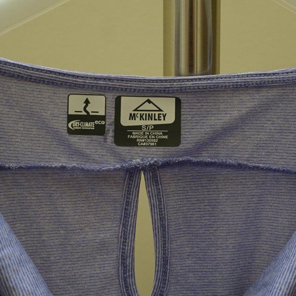 Unworn Purple Striped Cowl Neck Athletic Tank - Picture 4 of 4